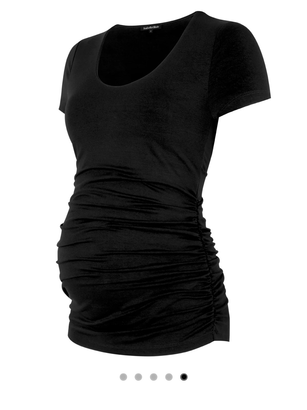Isabella Oliver Black Scoop Neck Maternity Tee